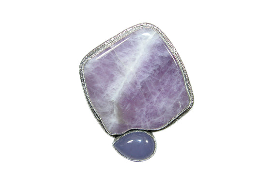 33051 Agate Sterling Silver Pin and Pendant