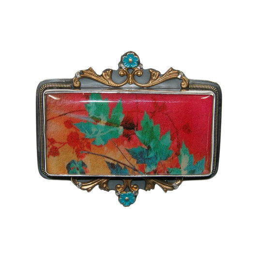 33069 Hand Made Tile, Sterling Silver Pin and Pendant