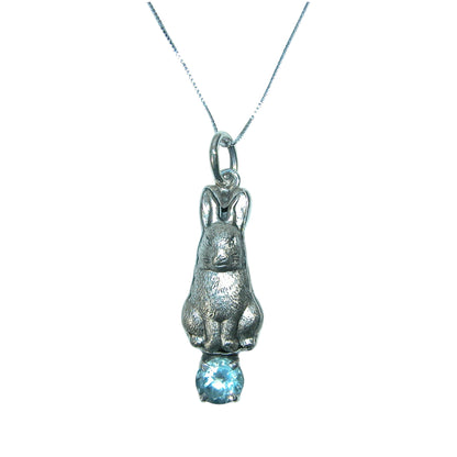 33090 Bunny Blue Topaz Sterling Silver Necklace