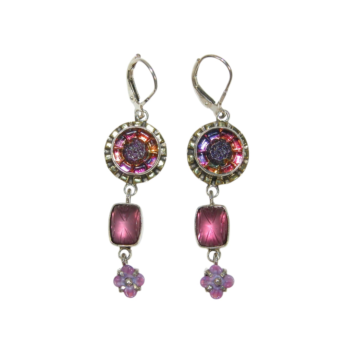 33220L Celestial Quartz, Sterling Silver Earrings