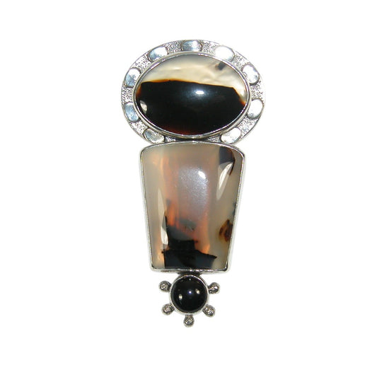 Agate Sterling Silver Pin and Pendant