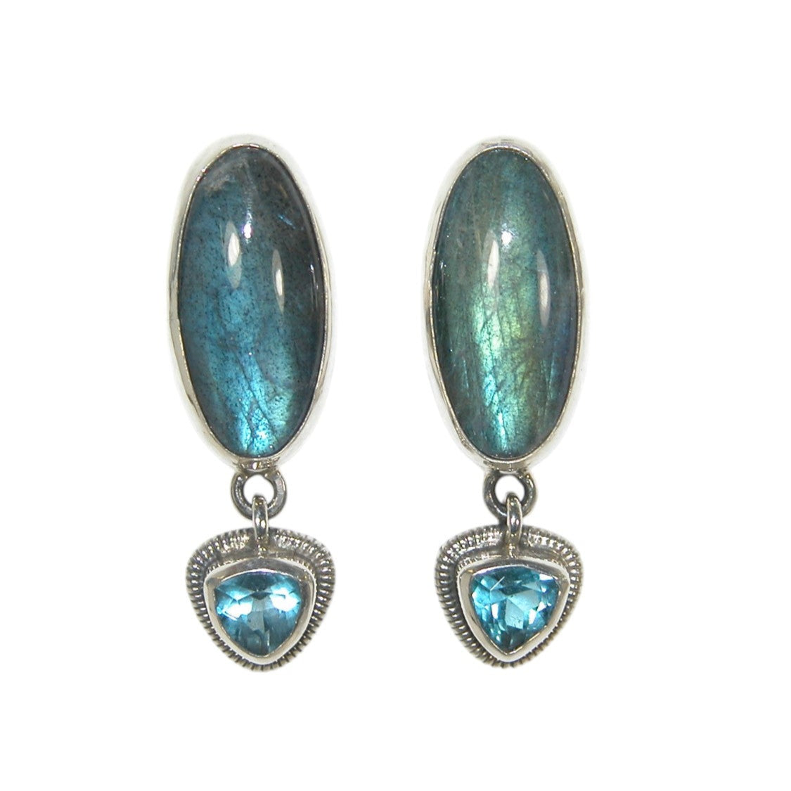 33434 Labradorite Dangle Sterling Silver Pin and Pendant