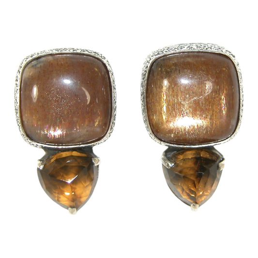 33441 Whiskey Topaz Sterling Silver Earrings