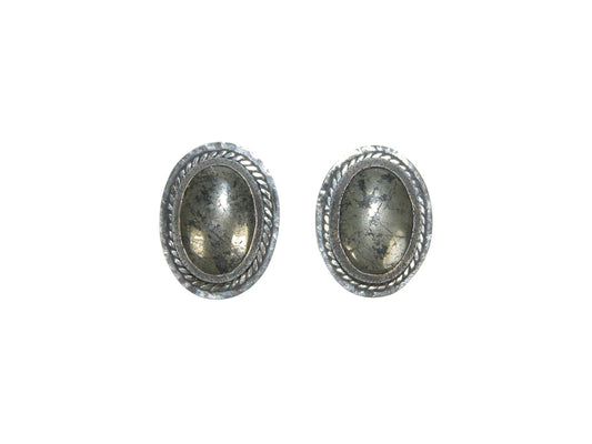 33558 Pyrite and Sterling Silver Earrings