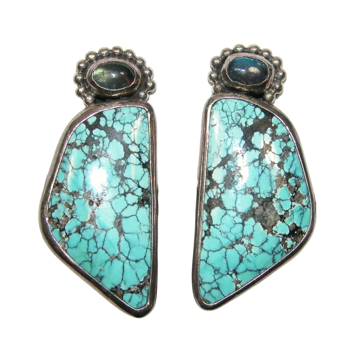 33571A Labradorite Turquoise Sterling Silver Earring