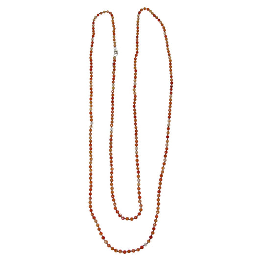 Carnelian Extra Long Beaded Necklace