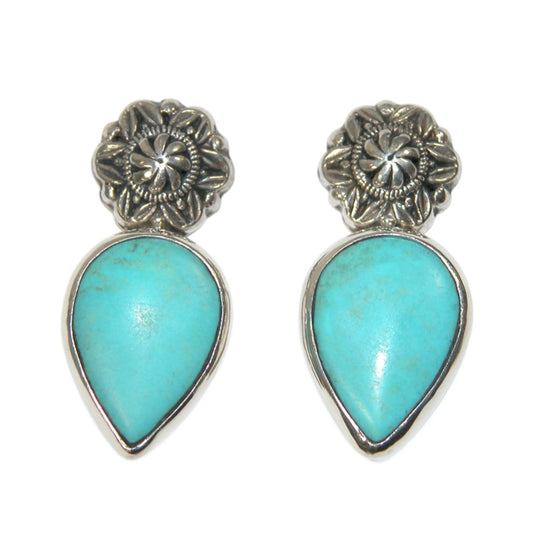 34128 Turquoise Sterling Silver Earrings