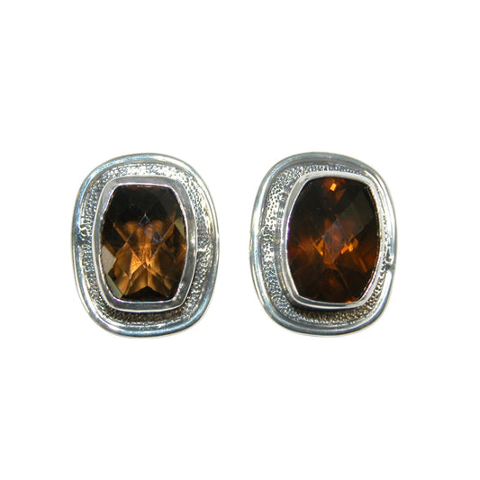 34134 Whiskey Topaz Sterling Silver Earrings