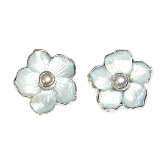 34142B Mother of Pearl Sterling Silver Earrings