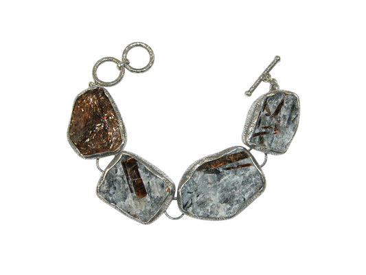 34164 Astrophyllite Sterling Silver Bracelet