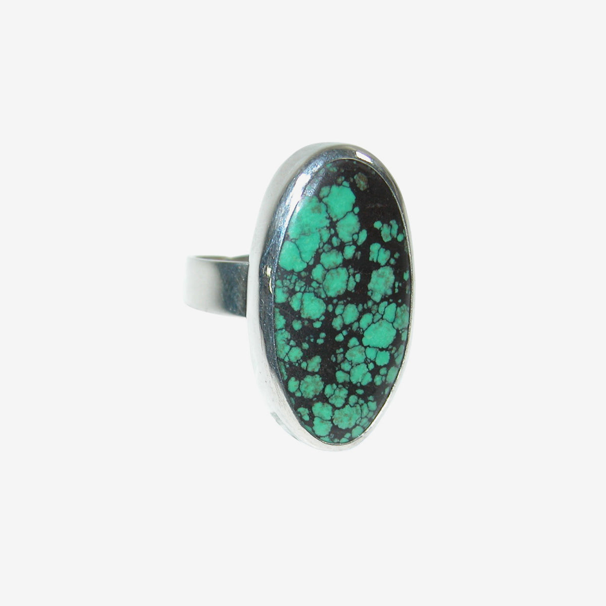 34171 Turquoise Resizable Sterling Silver Ring