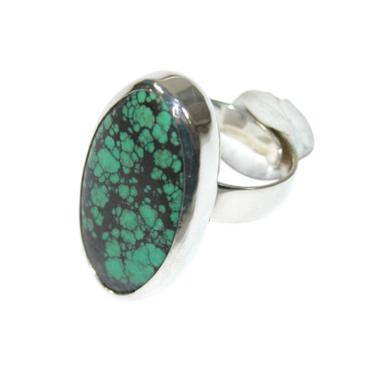 34171 Turquoise Resizable Sterling Silver Ring