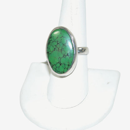 34173 Copper Green Turquoise Sterling Silver Ring