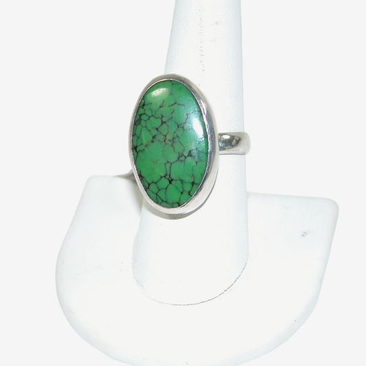 34173 Copper Green Turquoise Sterling Silver Ring