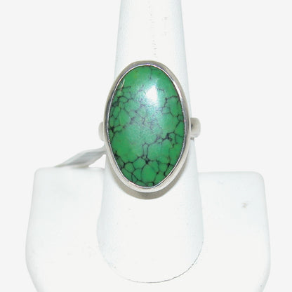 34173 Copper Green Turquoise Sterling Silver Ring