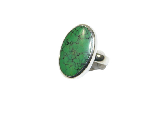 34173 Turquoise Resizable Sterling Silver Ring
