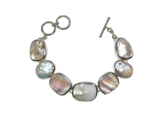 34175A Mother of Pearl Sterling Silver Bracelet