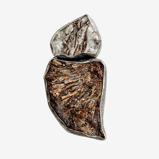 34193 Two Stone Astrophyllite Pin / Pendant