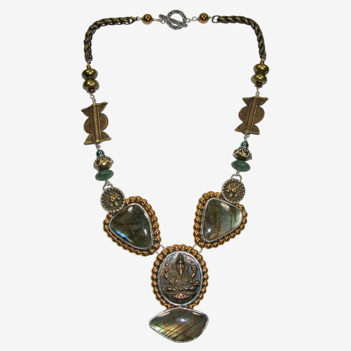 34204 Buddha Labradorite Necklace