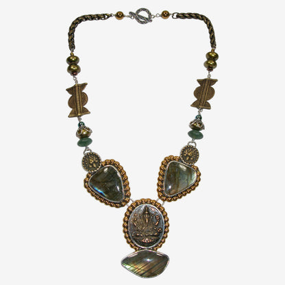 34204 Buddha Labradorite Necklace