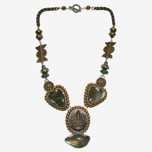 34204 Buddha Labradorite Necklace