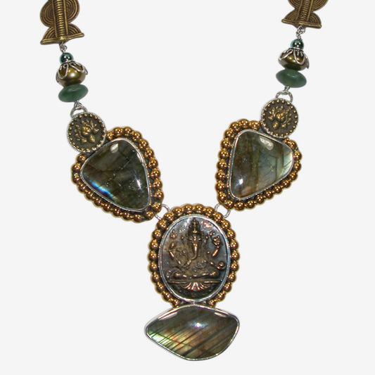 34204 Buddha Labradorite Necklace