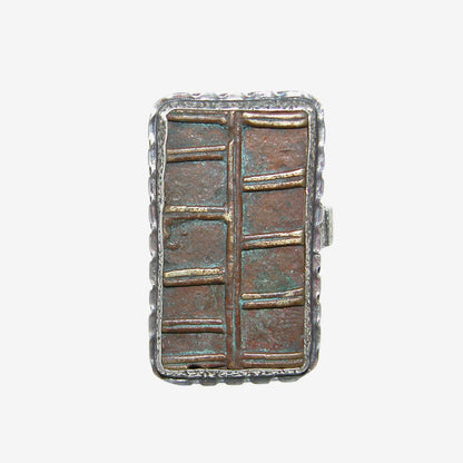 34316 African Gold Weight Sterling Silver Ring