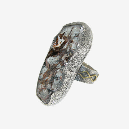 34338 Astrophyllite Sterling Silver Ring