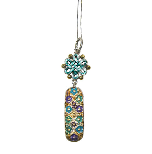 34414C Hand Enameling Flower Necklace