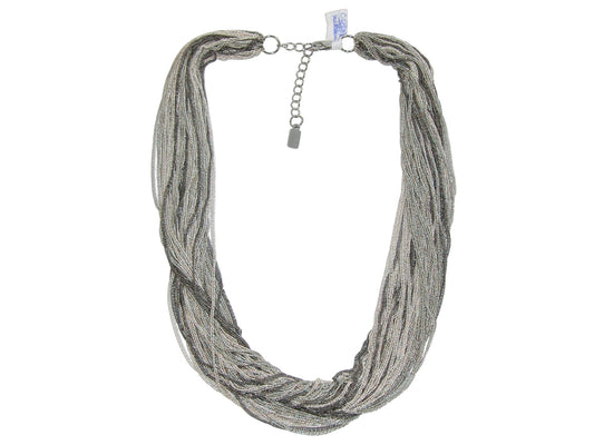 34418A Multi Silver Liquid Chain Necklace