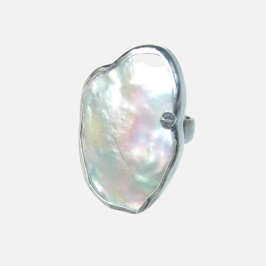 34522 Freshwater Pearl Sterling Silver Ring
