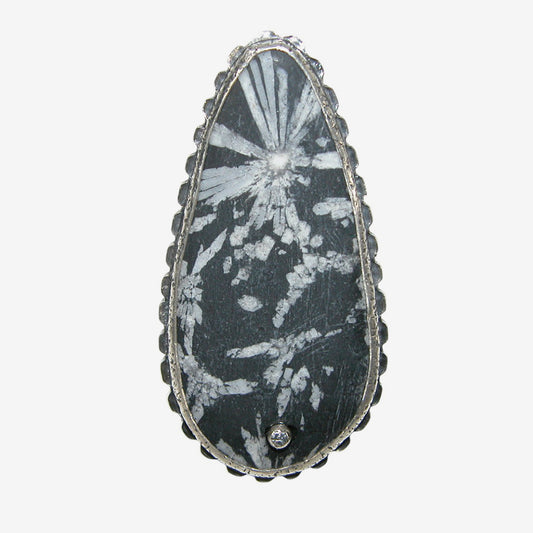 34529 Chrysanthemum Stone Sterling Silver Ring