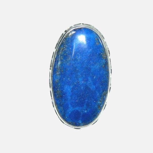 34530 Natural Lapis Oval Sterling Silver Ring