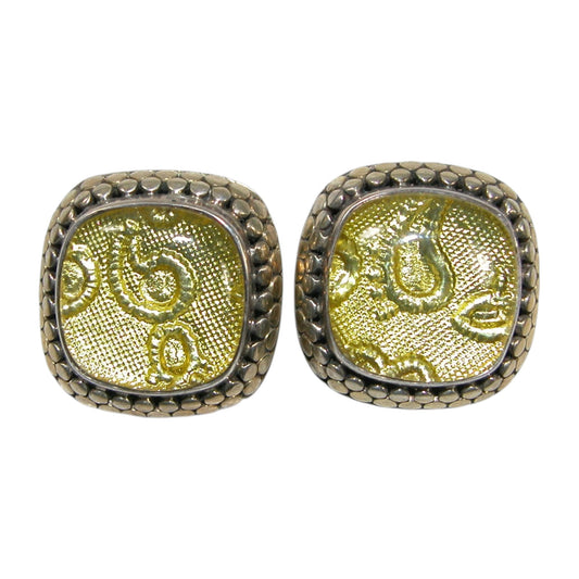 35478 Tapestry Under Quartz Sterling Silver Earrings