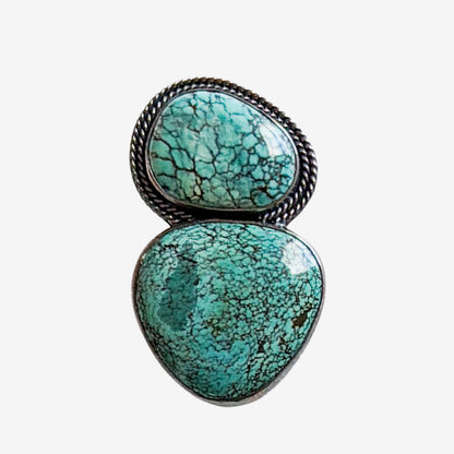 39654 Two-Stone Turquoise Pin / Pendant