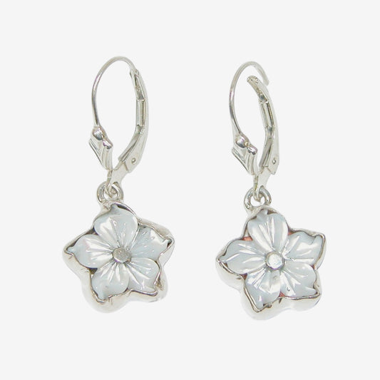 39676 Mother of Pearl Flower Earrings