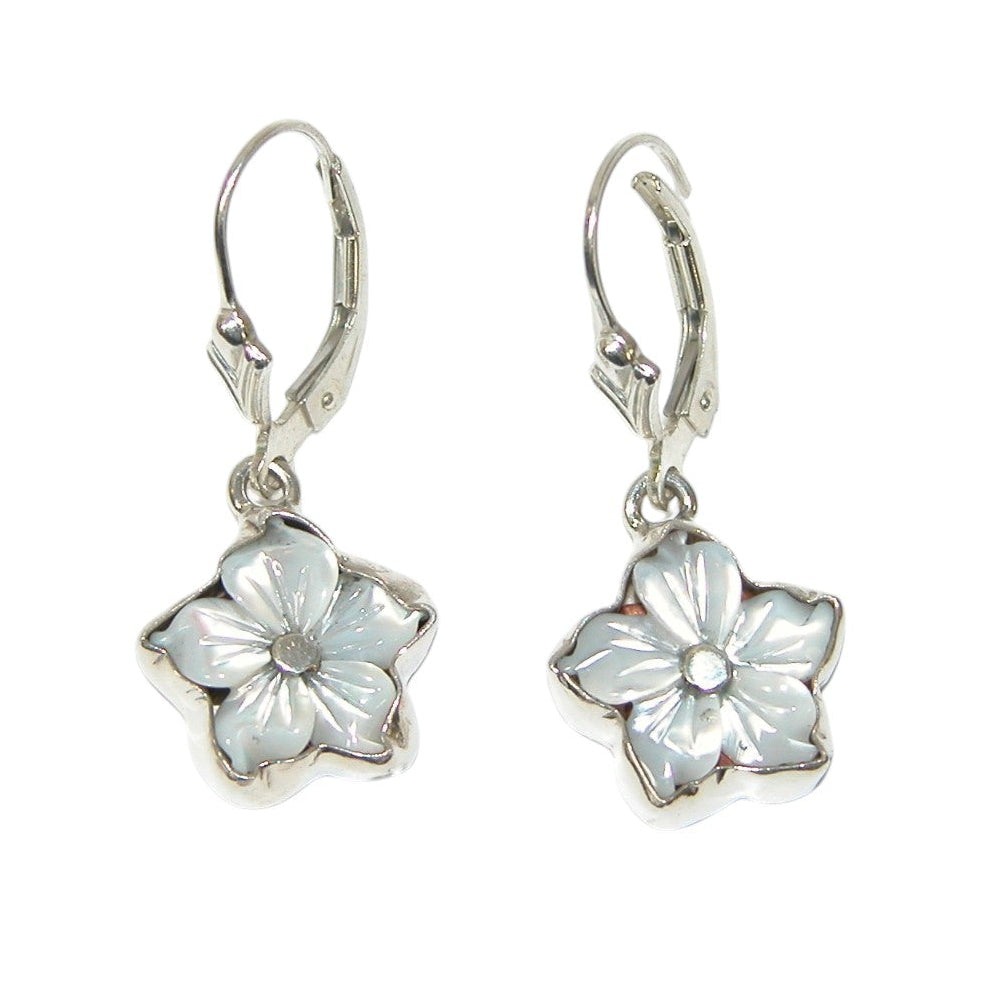 39676 Mother of Pearl Flower Earrings