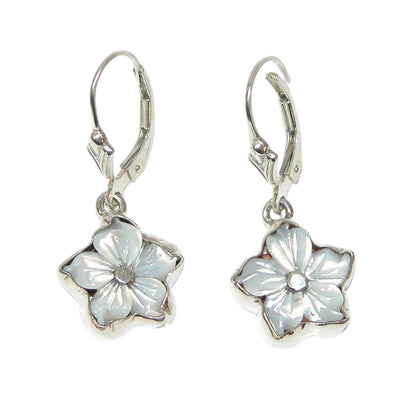 39676 Mother of Pearl Flower Earrings