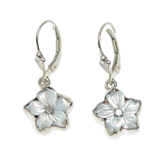 39676 Mother of Pearl Flower Earrings