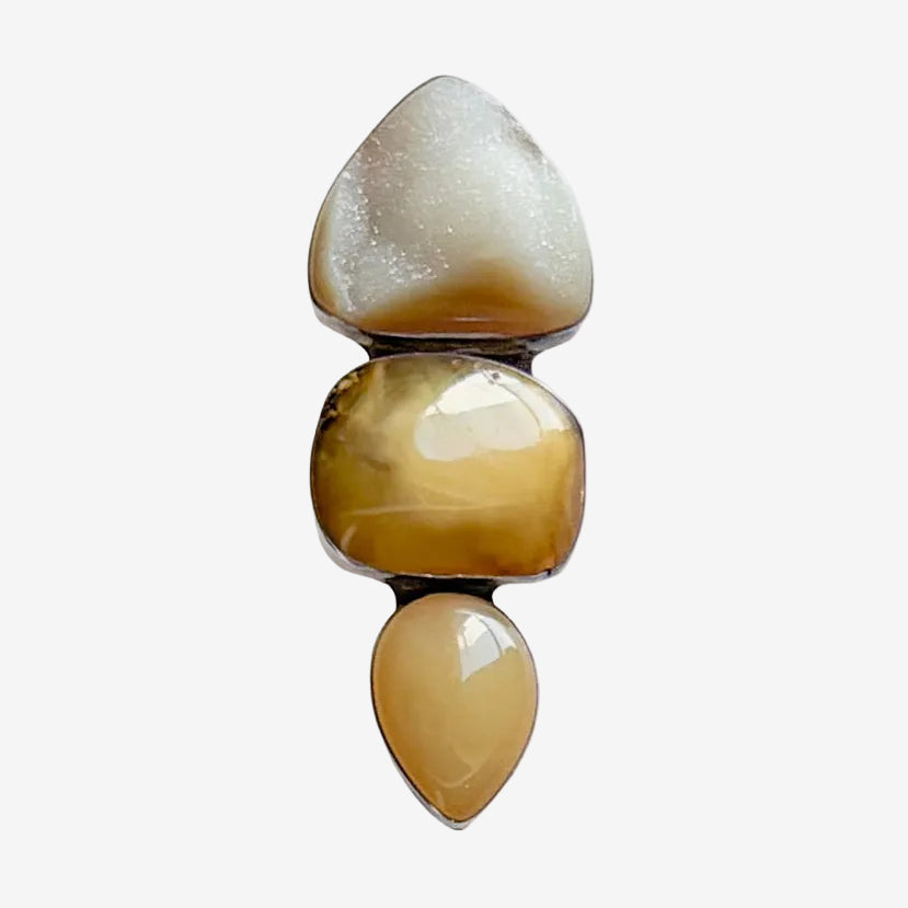 39683 Gold Clad Druzy, Agate Pin / Pendant
