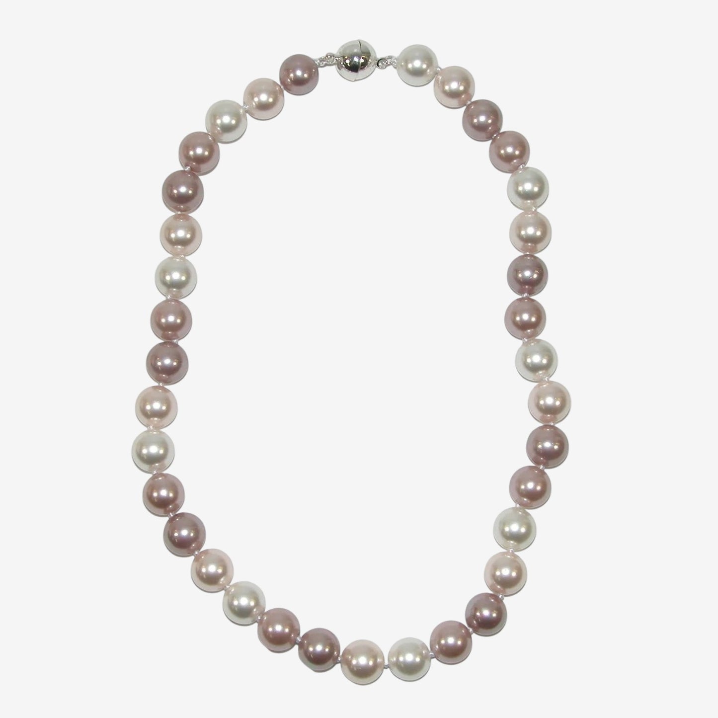 40019 Mabe Pearl Knotted Necklace Magnet Clasp