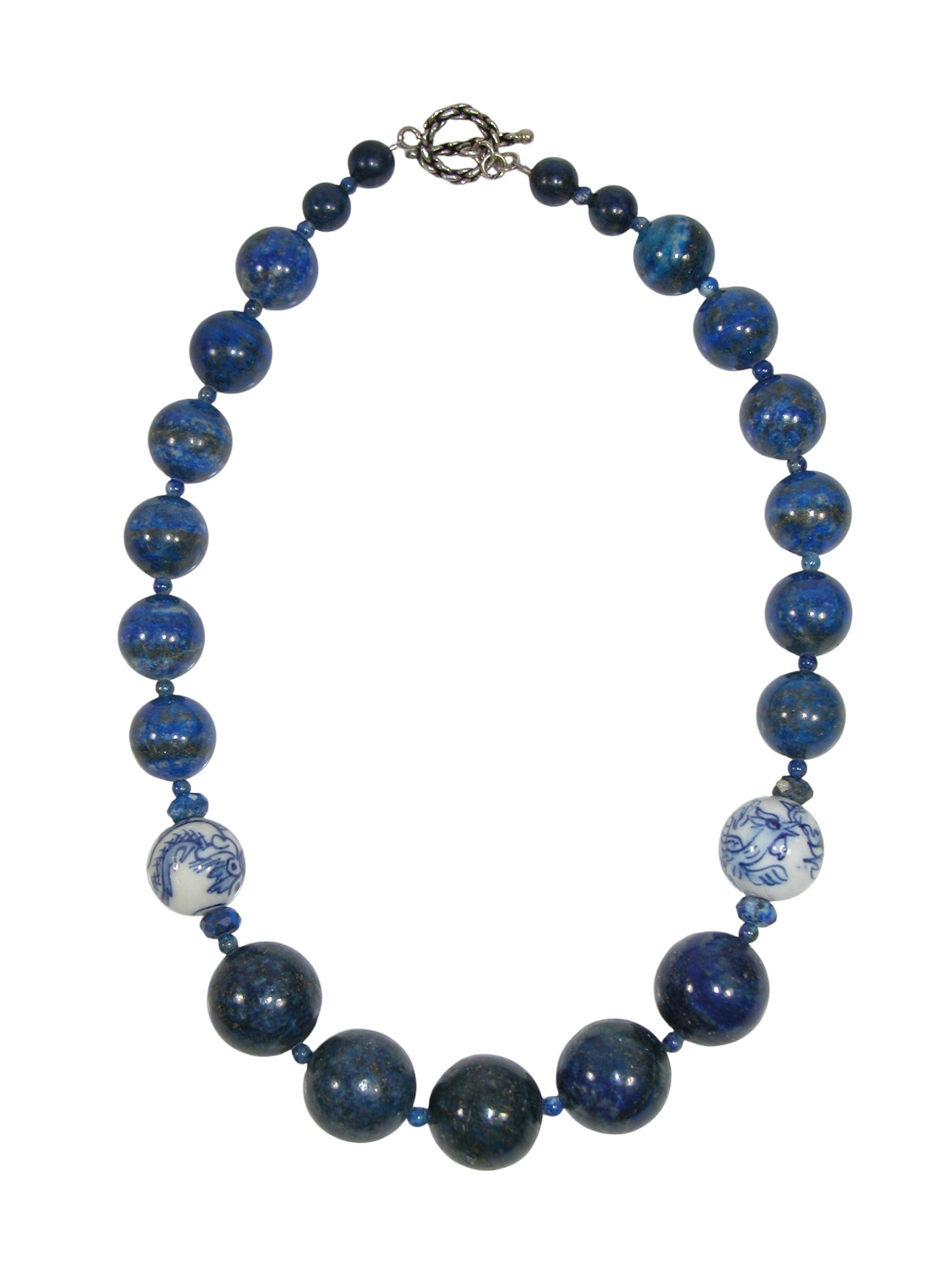 40028 Lapis Ceramic Necklace