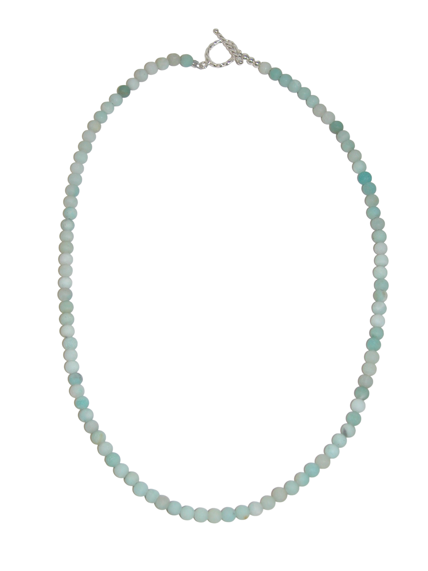 40049A Frosted Amazonite Sterling Silver Necklace