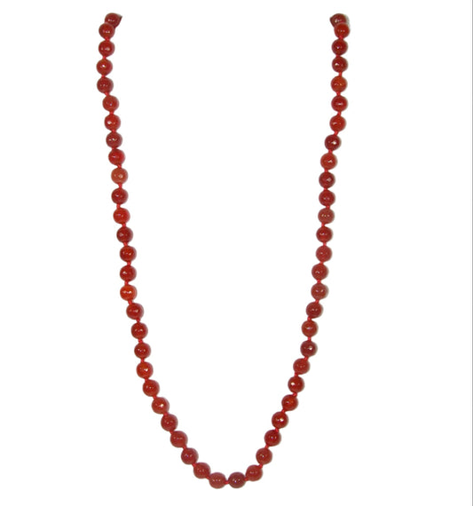 4004 Red Carnelian Beaded Necklace