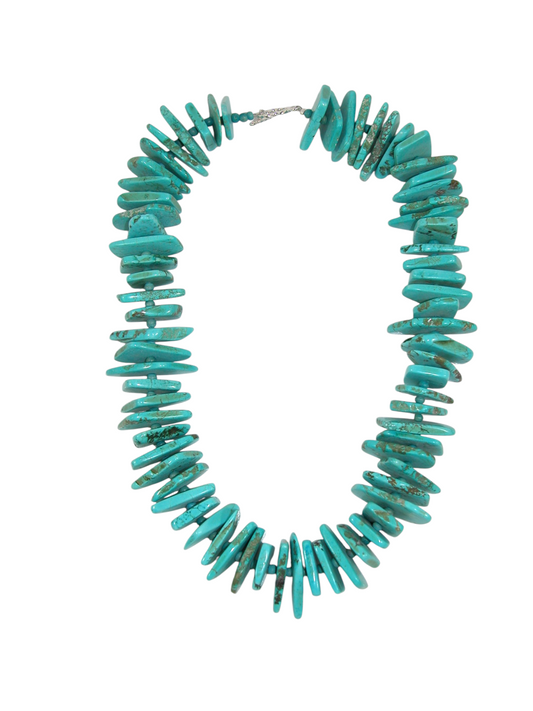 40050 Turquoise Short Toggle Sterling Silver Necklace