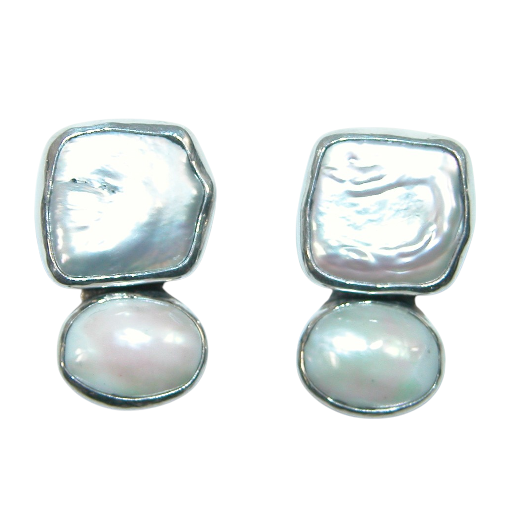 40156 Freshwater Pearl Sterling Silver Earring