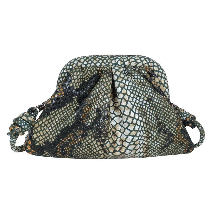 Snakeskin Print Leather Crossbody Bag GF5046
