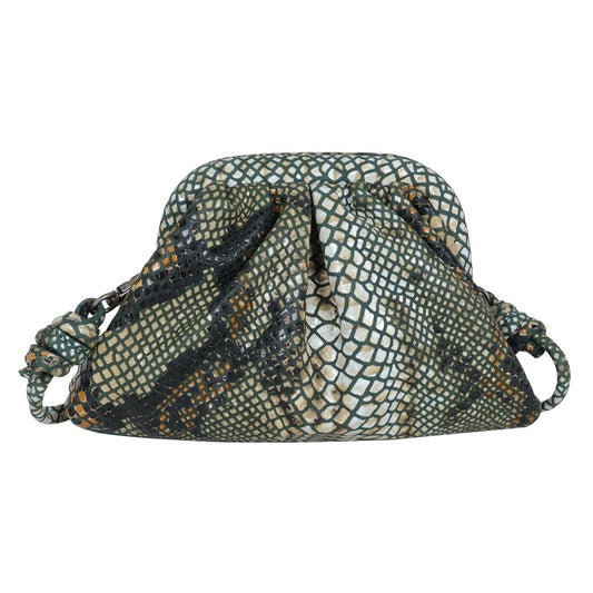 Snakeskin Print Leather Crossbody Bag GF5046