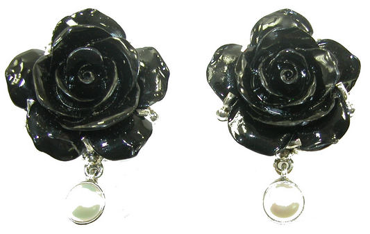 20335 Flower, Freshwater Pearl, Sterling Silver Earrings