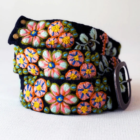 Floral Hand-Embroidered Belt, Southwest Walkabout